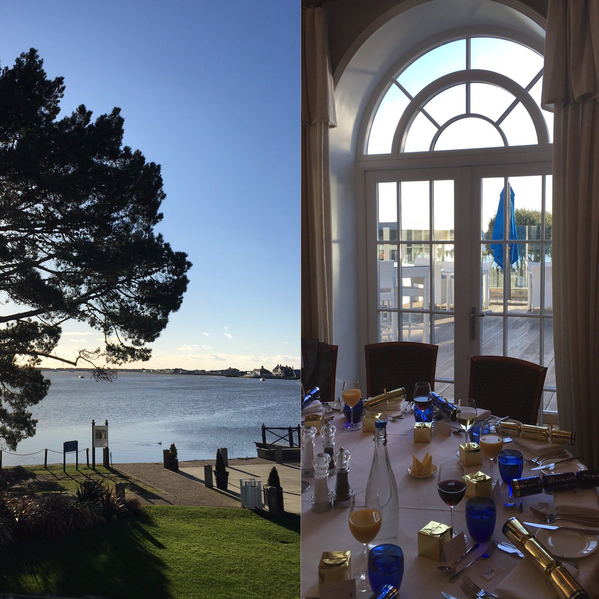natguymosaics's tweet photo. Macmillan volunteer Xmas do @christchurchharbourhotel, beautiful setting and amazing people, stories, laughter and some tears, totally remarkable https://t.co/7olULNnW4D