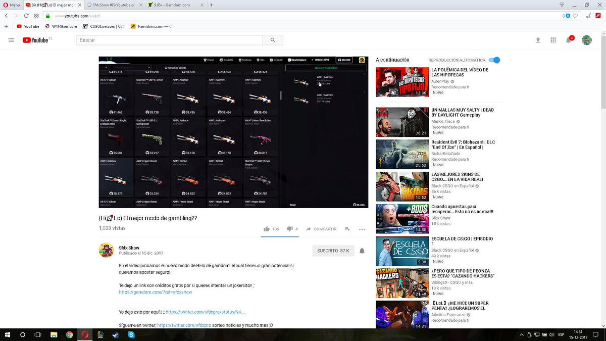 Killerpro_2035's tweet photo. @sfdxpro @GamdomOfficial @YouTube Estoy viendo el video y apostando en gamdom. https://t.co/HgtD6ufQmu