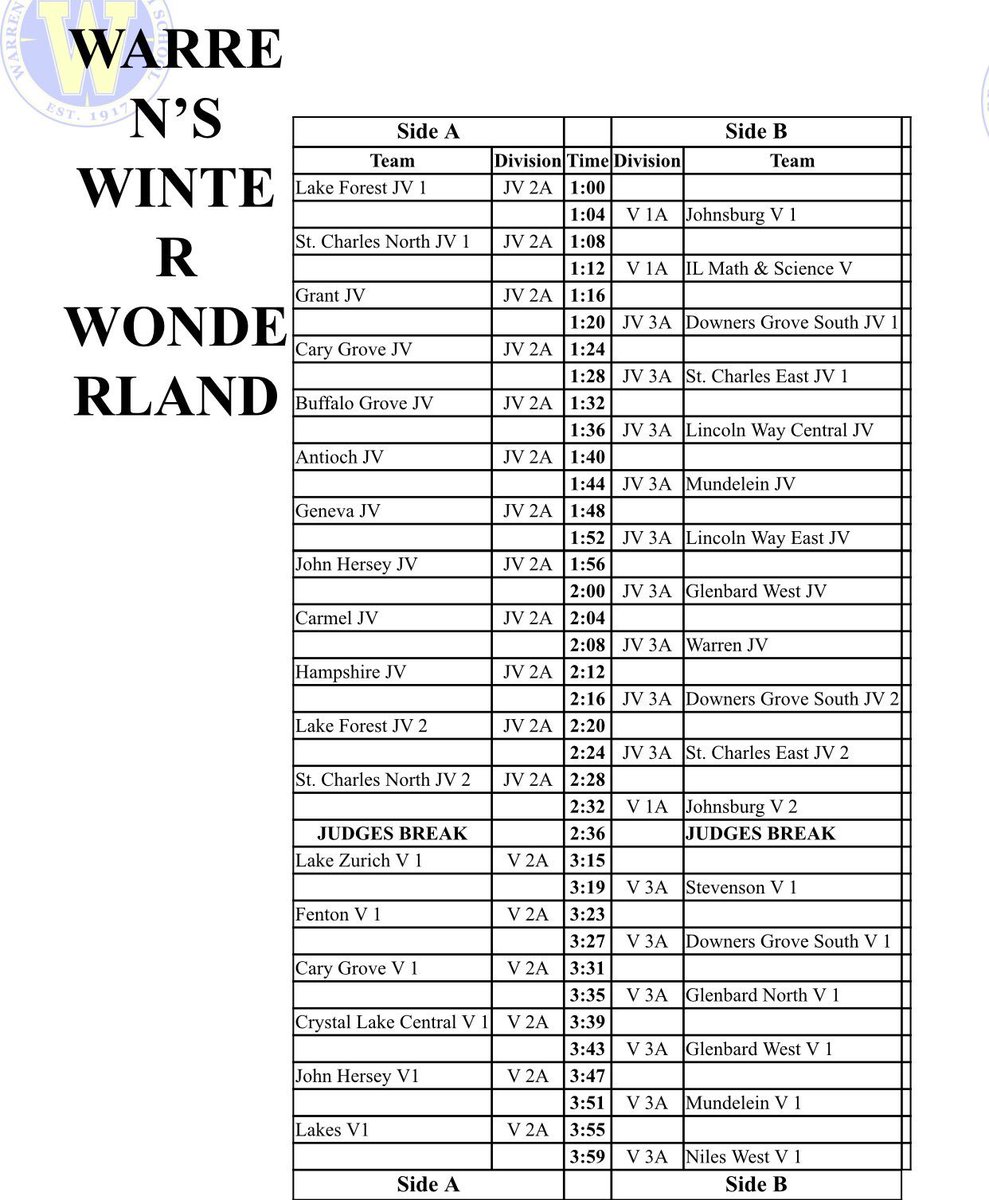 8caSerina's tweet photo. Warren Competition SCHEDULE 😊 https://t.co/XeRNiQHTyX