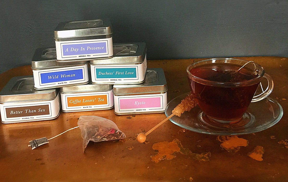 NEW! Tea Bags in Window Tins! Each tin holds 8 biodegradable pyramid bags of our loose leaf hand-blended #tea --&gt; bit.ly/2AYoJgb 

Perfect #stockinsstuffer or #HostessGift!