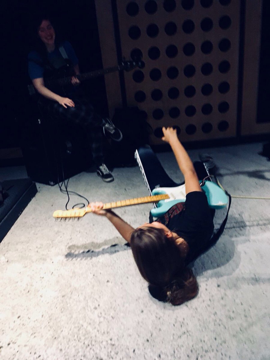 AngelSpitMusic's tweet photo. Flashback to our lead guitarist being the rockstar she is during rehearsals https://t.co/ZHIMkp0Hq1