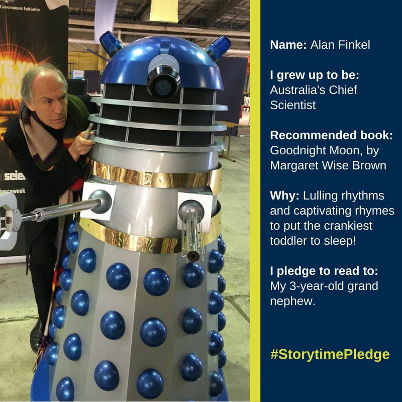 TheCBCA's tweet photo. We just love this idea of reading to a child from @ScienceChiefAu … and here’s a list of #CBCA2017 Notables to get you started:
https://t.co/JtWEHxwnFr
What's your #StorytimePledge? https://t.co/jgHynivWwm