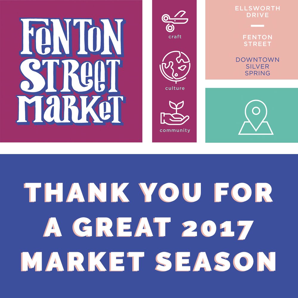 THANK YOU for a great 2017 season! We appreciate you believing in us and continuing to support crafts, culture and community. Sign up for our Mailing List for updates: fentonstreetmarket.com #FentonFinds #DTSilverSpring