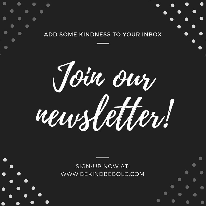 bekindbebold's tweet photo. Want some kindness in that inbox? Sign up for our newsletter! #BeKindBeBold https://t.co/f76jkfig3T