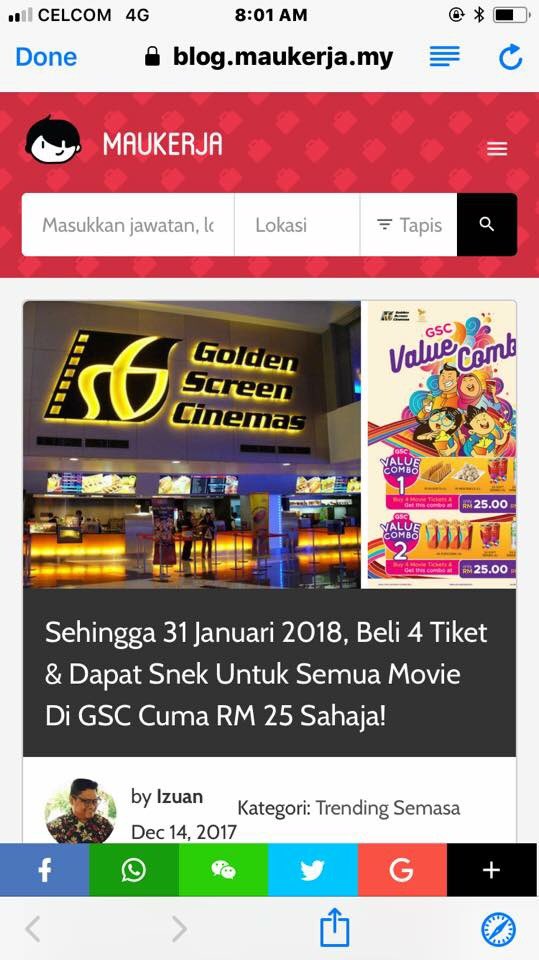 SukoJalan's tweet photo. GSC buat hal lagi weh! Beli 4 Tiket, Boleh dapat Nugget besar , Meatball besar / 4 popcorn , 2 soft drink , 2 mineral water dengan harga RM 25! https://t.co/3sUWxIEM3v