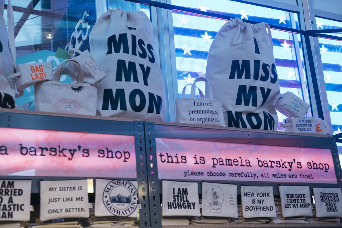 TimesSquareNYC's tweet photo. Looking for a stylish way to organize your knickknacks? Zip them up with the witty, whimsical, occasionally snarky carryall pouches from Pamela Barksy at GIFTED in #TimesSquare - https://t.co/kO6IxY9i3g. #shopUrban #12DaysofGIFTED https://t.co/sONLv4NfVQ