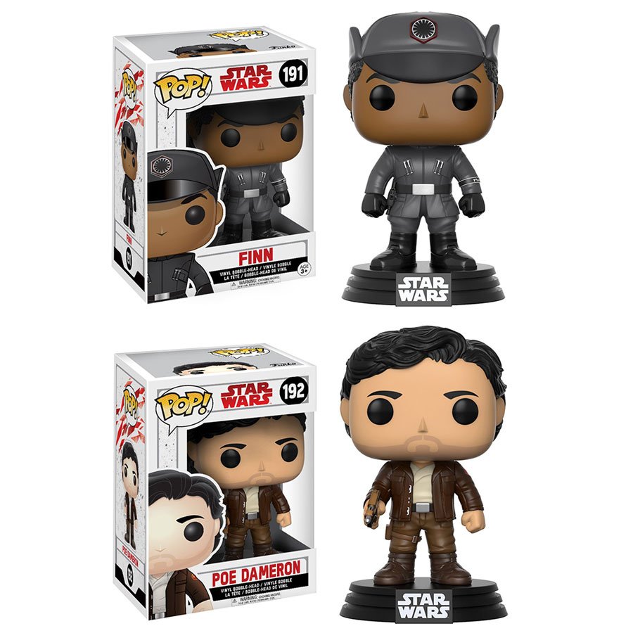 Funko's tweet photo. RT &amp; follow @funko for the chance to win a Finn and Poe Dameron Pop! prize pack! #TheLastJedi https://t.co/DyGVX29Twc