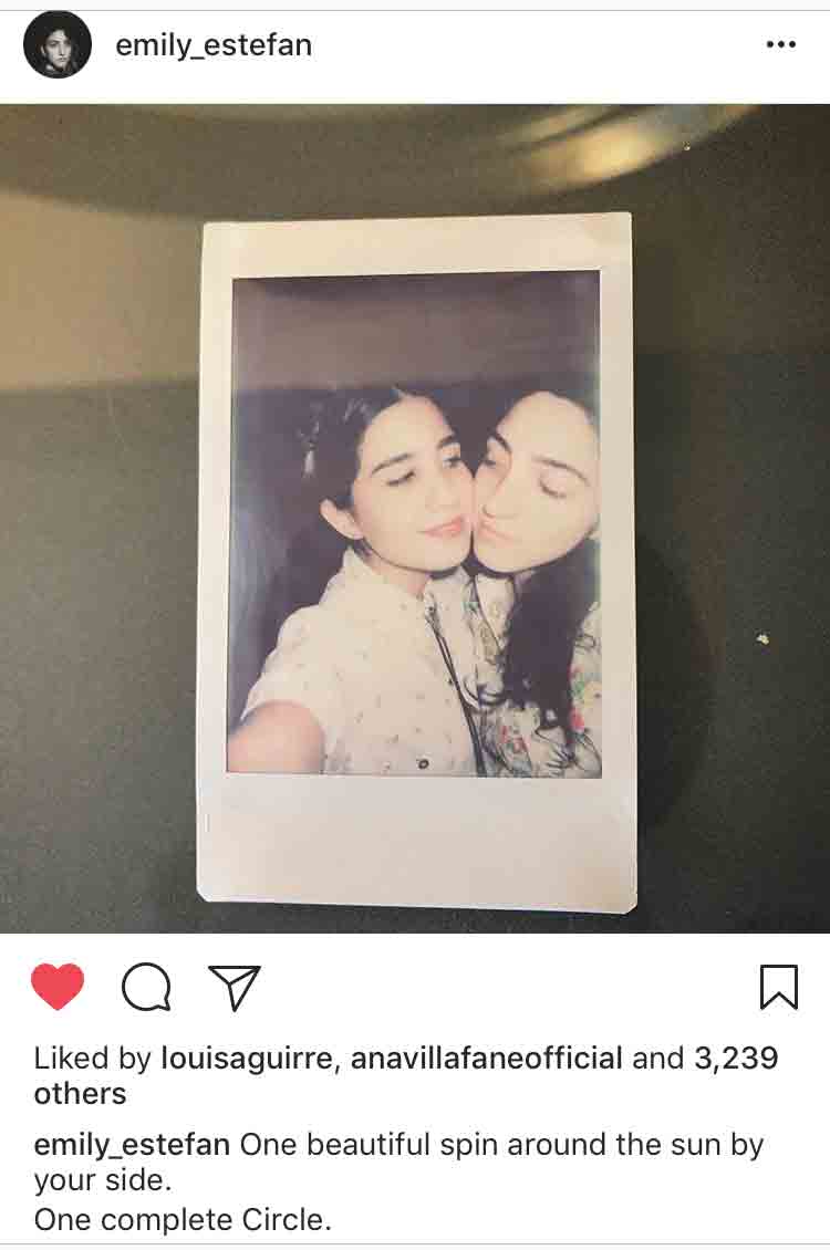 ThePerezHilton's tweet photo. Congratulations to Gloria Estefan's daughter, @Emily_Estefan, on finding love and going public with her girlfriend! 👭👩‍❤️‍👩🏳️‍🌈 https://t.co/ZlxxRiD0fw
