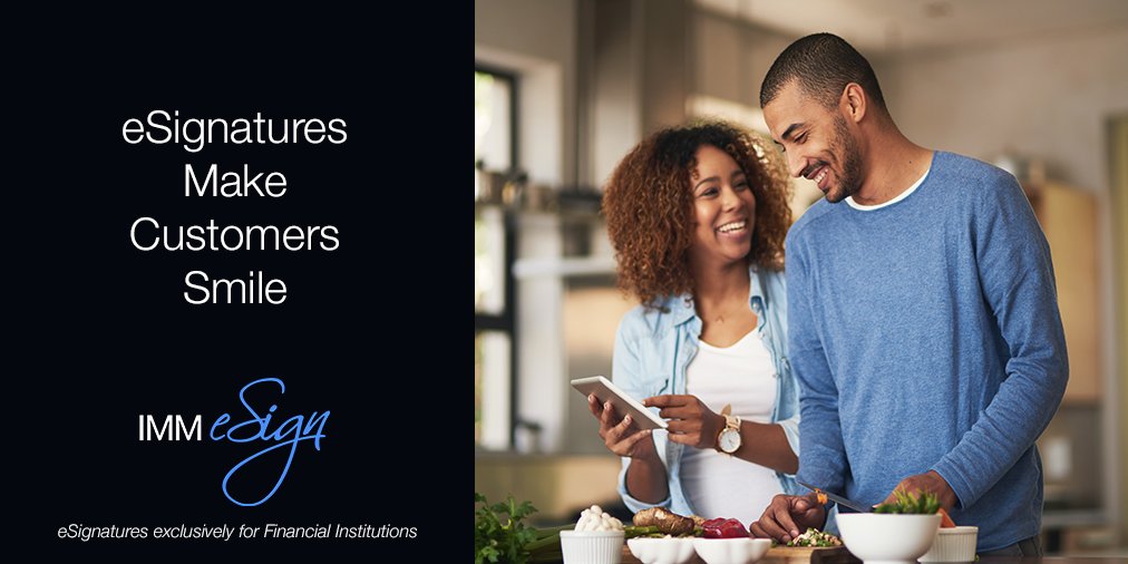 IMMeSign's tweet photo. Make your #bank or #creditunion consumers smile this holiday season by letting them sign #financial documents with #eSignatures! #IMMeSign can be a wonderful holiday gift for your #Bank or #CreditUnion. Contact us today to learn more. #fintech #digitalbanking #onlinebanking https://t.co/0ctzIlwdEF