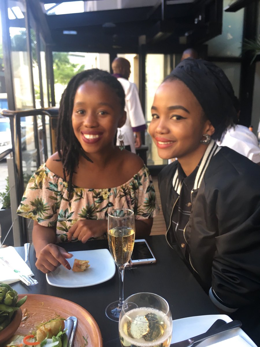 The every brilliant &amp; gorgeous <a href="/cnandco/">CN&CO</a> team mates <a href="/Ke1Neo/">Neo Matsei</a> <a href="/lolo_lamola/">lolo</a> enjoying Bubbles &amp; Tunes at our partner <a href="/orientmelrose/">Orient Melrose Arch</a> #FridayVibes