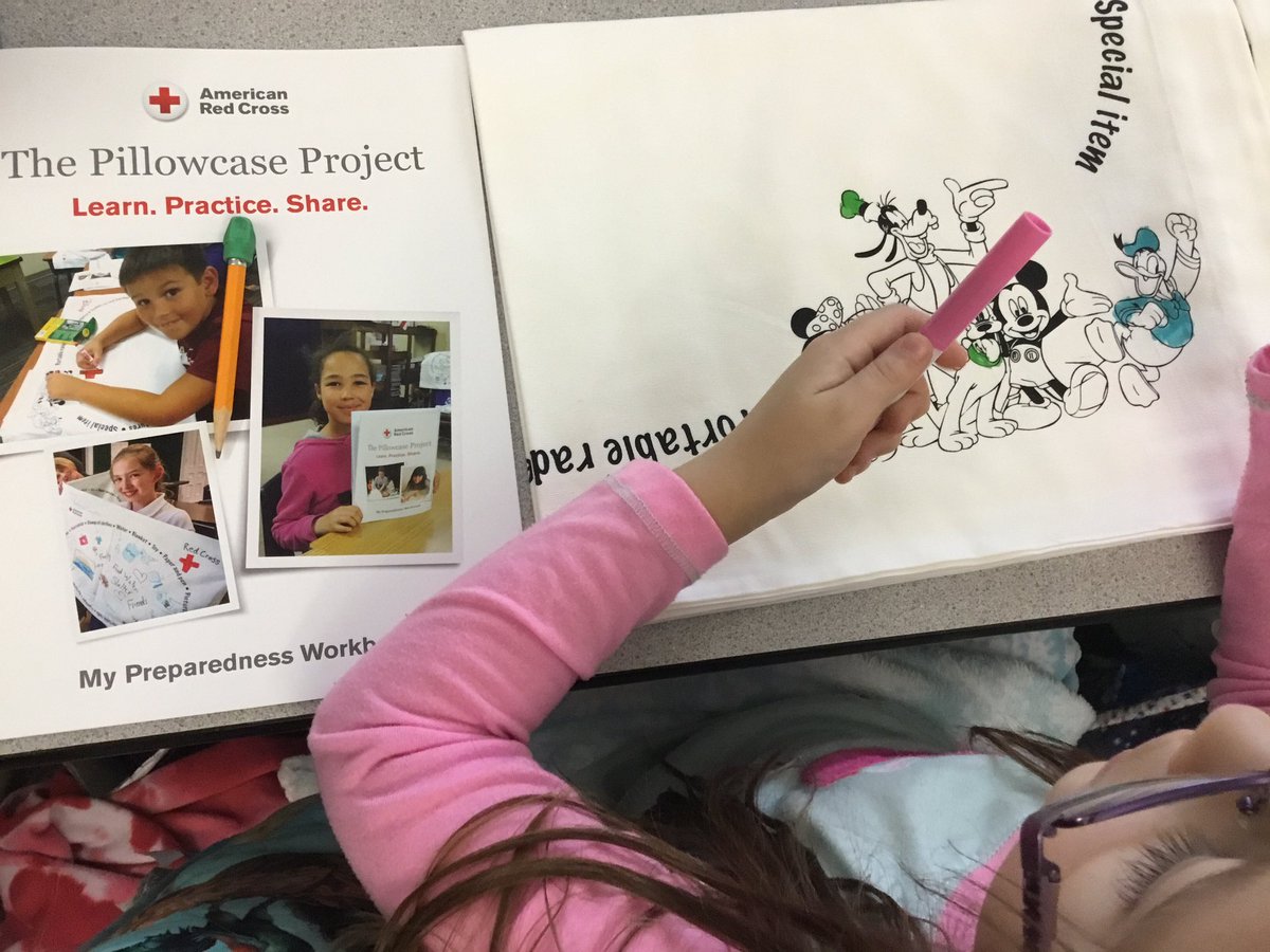 MrsGlasscock's tweet photo. Pillowcase project! The Red Cross came today to help us be prepared in case of an earthquake, fire or other disaster. #teachimlay https://t.co/gwiSfw9Ulr