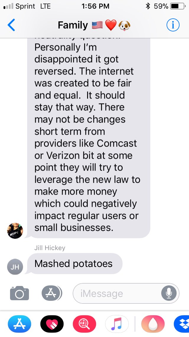 kt_ogrinc's tweet image. When you’re trying to have a serious convo about #NetNeturality with @dwhickey and @JillHickey provides her insight. #christmasdinner