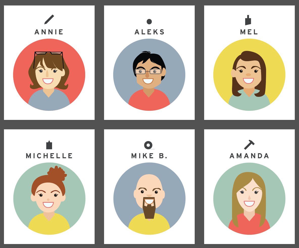 amoritastudio's tweet photo. Happily working on designing avatars for myself and all my co-workers today! #dfteam #designfoundry #illustrator #vectorart #avatars https://t.co/qcjFebHnTN