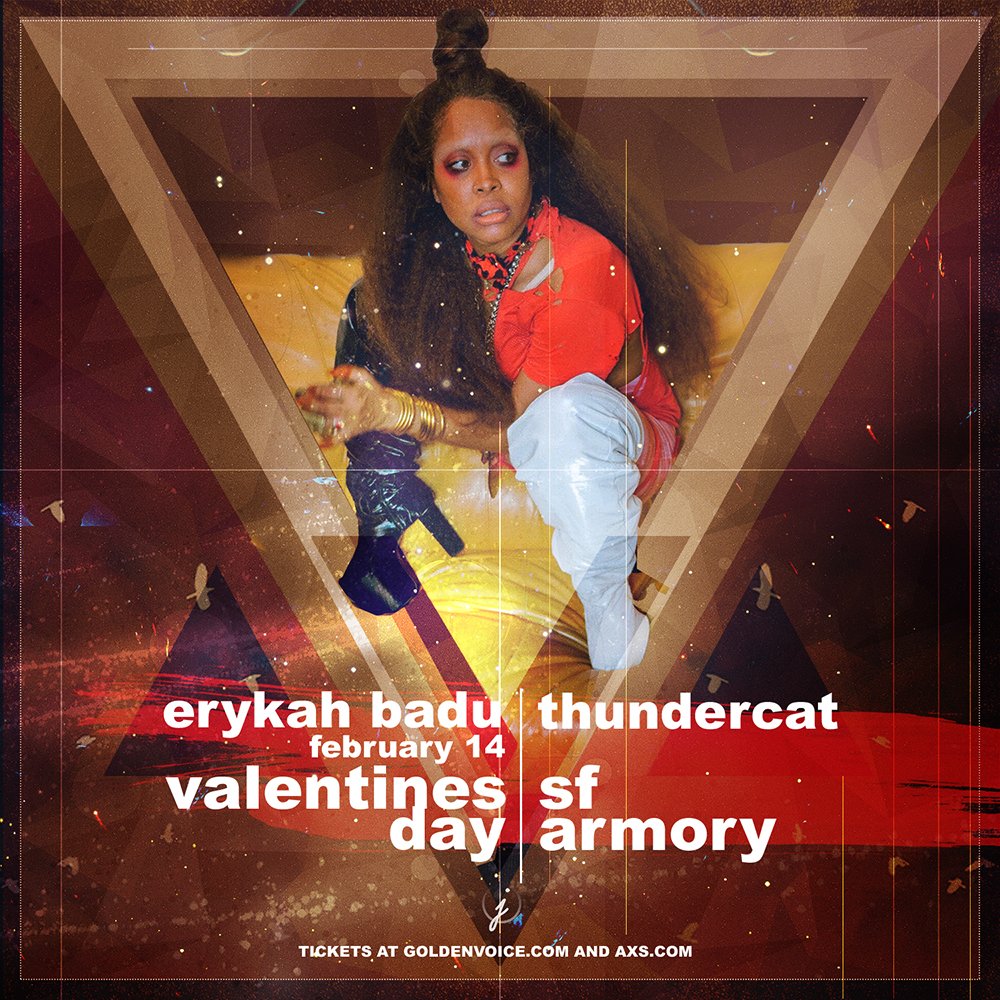 ArmoryEvents's tweet image. Just announced - on sale now! Erykah Badu - Valentine's Day with Thundercat
axs.com/events/347793/…