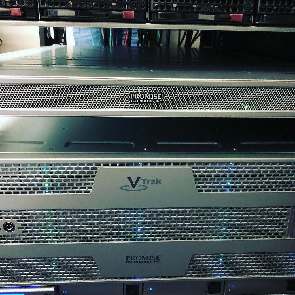bigmantech's tweet photo. New fibre-connected video storage speed demon installed today in #miami. You’d love it, we #promise. @promisetech #nicerack https://t.co/R5KHvcZGKW https://t.co/h7t6fMF0yV