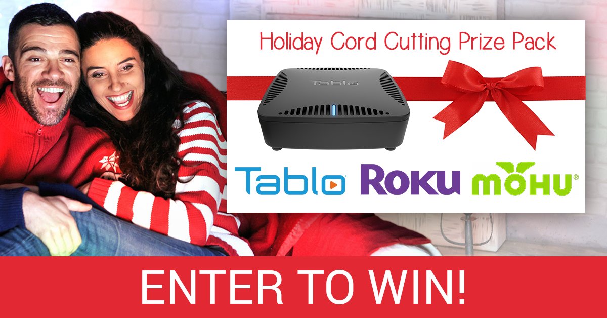 TabloTV's tweet image. With our friends at @RokuPlayer and @gomohu we're bringing you a mega #holiday #giveaway guaranteed to make any #cordcutter merry!  🎁
Enter now, enter often, and share the #contest to boost your chances! bit.ly/2CigUl0