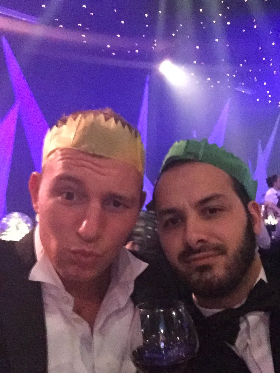 edwardstjw's tweet photo. With the Italian Stalion at the Apollo Christmas party #besmart https://t.co/rz5PTXlOty