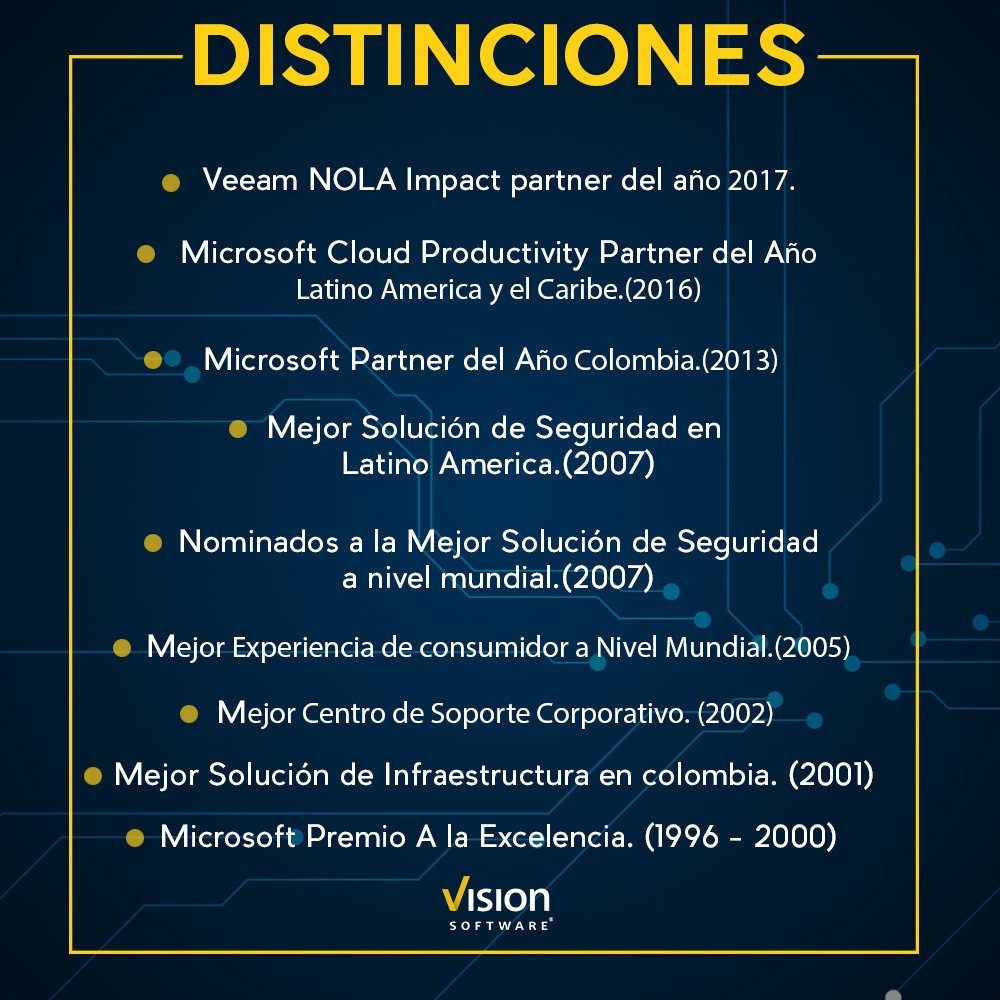 Distinciones Vision Software!