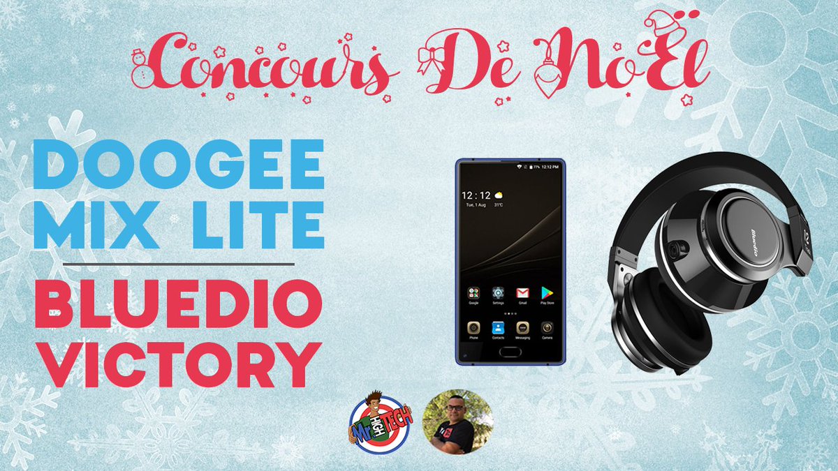 MrHighTech_fr's tweet image. #CONCOURS ! Pour participer, follow @MrHighTech_fr et @iTechStore01 + #RT ! Résultat du concours le 24 décembre 😃   
Gagne ton smartphone de chez @DOOGEE_official &amp;amp; ton #casque audio de chez @Bluedio_Page 

#iTechStore01 #MrHighTech #Noel2017
