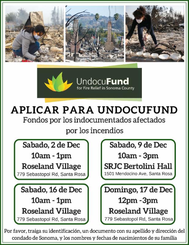 viaesperanzactr's tweet image. Recuperación del Fuego: Próximos Talleres de Aplicación del UndocuFund
Vea el volante para fechas/horas/ubicaciones. Para información adicional, por favor envíe un correo electrónico a info@undocufund.org.
#UndocuFund #comunidad #salud #SantaRosaStrong #SonomaProud #FuerzaSonoma