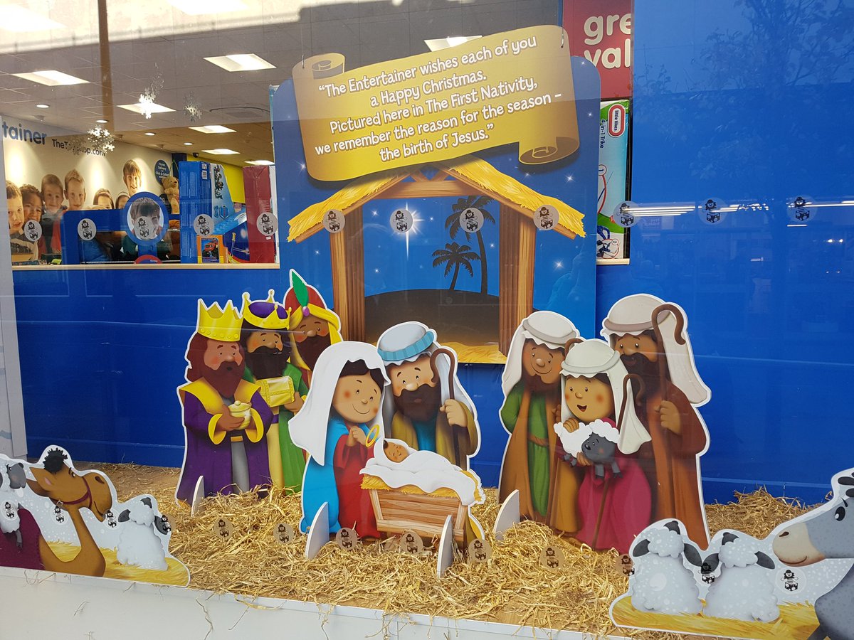 kat_jay_ben's tweet photo. @EntertainerToys thank you for keeping Jesus at the centre of your Christmas display https://t.co/8VH24NrCkw