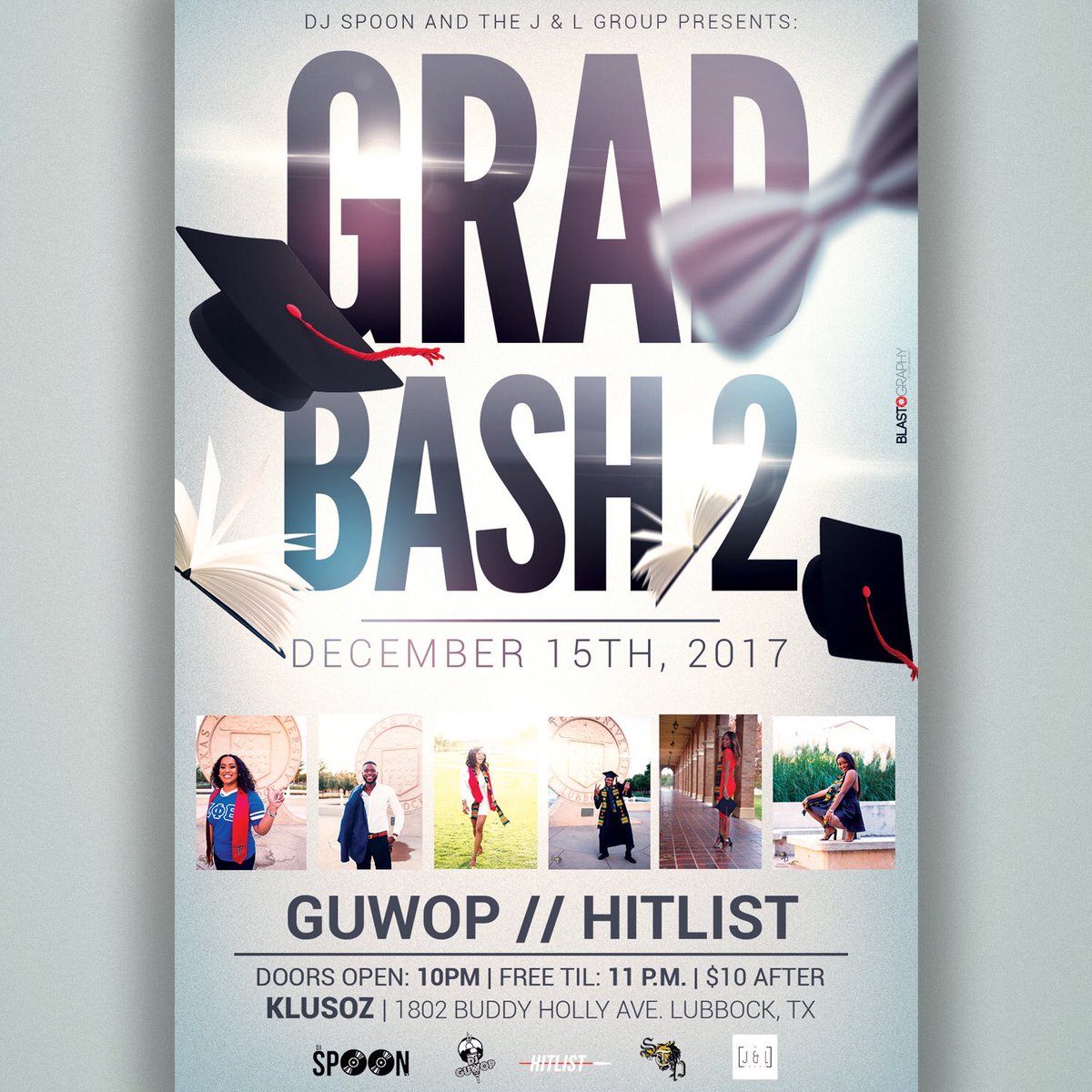 askyamans's tweet photo. See you tonight at @Uncle_DJSpoon grad bash 2! 

Dec. 15 | Kluzos | free til 11p | $10 after

This is the last time I’ll be giving out monumental roll ups in the LBK 👩🏾‍🎓✨

#TTUAlumni #GradSZN #TTU17 https://t.co/fU6hSx0wOg