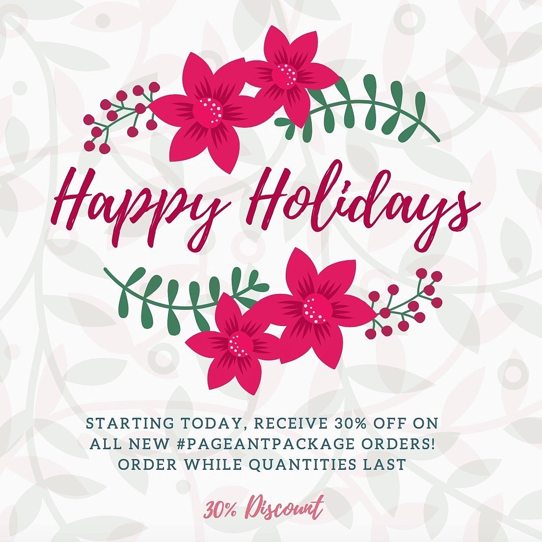 #TreatYoSelf! While supplies last take advantage of our amazing holiday sale! #PageantPackage #PageantGirl #PageantLife