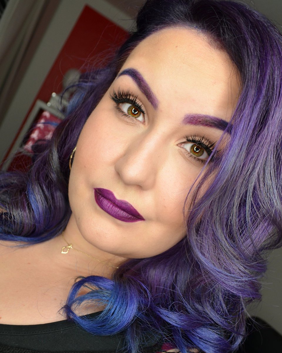 TheodoraStyles_'s tweet photo. I rarely like pics where I don't smile but I love this one! #purplehair #purplebrows #purpleeverything #YouBetterWork https://t.co/qNNgbLvVf7