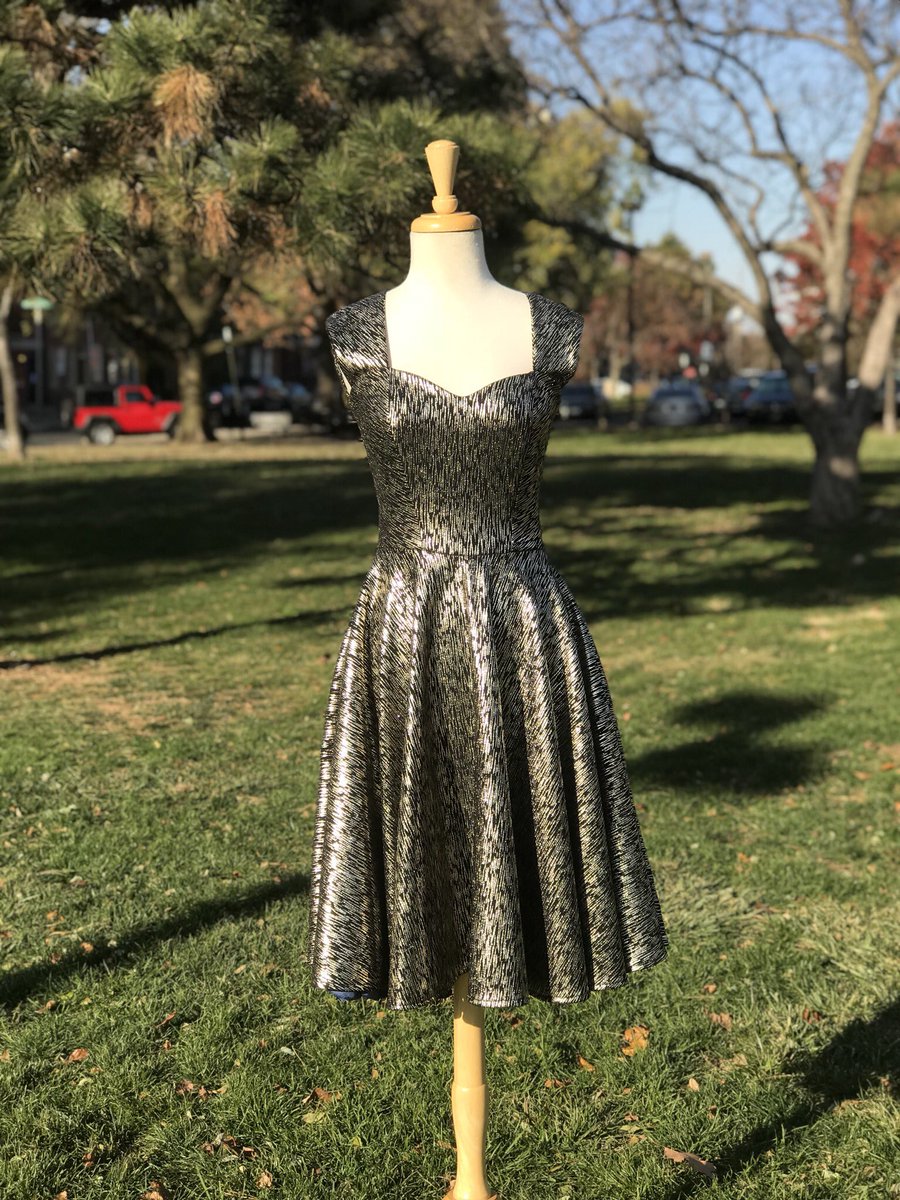 NostalgiaPhilly's tweet photo. Busy making new awesome things. Don’t forget to check out @earlsalko too!! 
New Years Dress?? #EarlSalko #NewYearsDress #PartyDress #USAmade https://t.co/Y4GMRCkbLS
