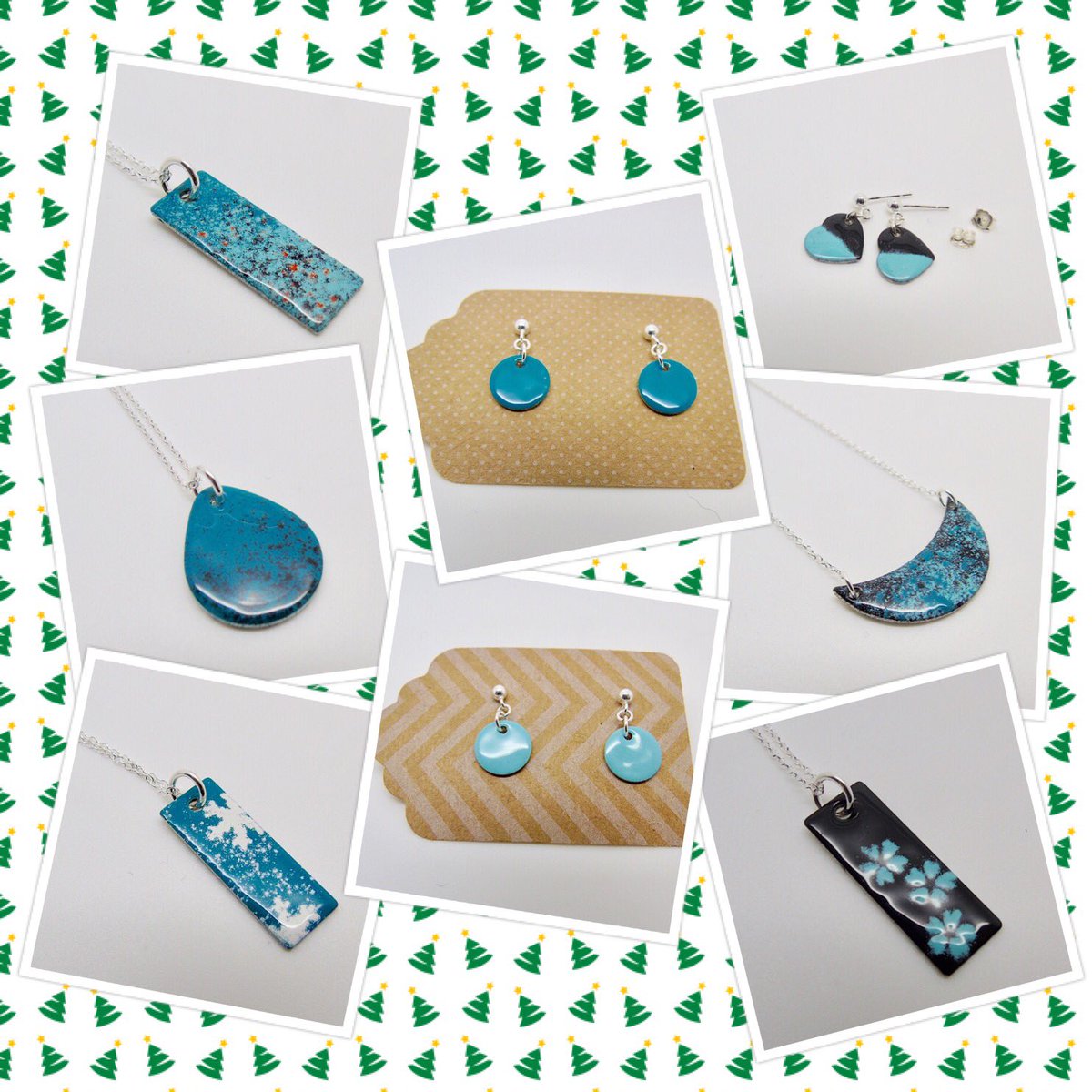 All things turquoise. Enamel and sterling silver gifts for that special lady, starts from £10 +p&amp;p order by 2pm 21st December for Xmas delivery (uk only) #handmadehour #handmade #handmadegifts #etsy #etsyuk #enamel #giftsforher #stockingfillers