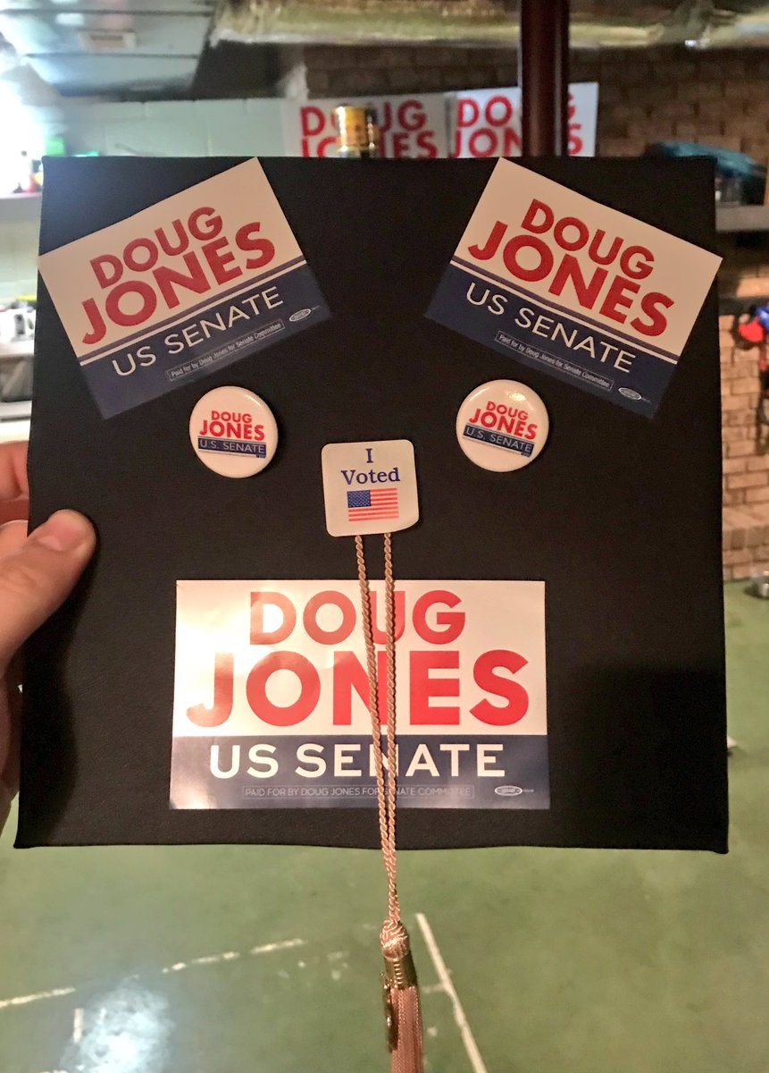 WillBenton1's tweet photo. If anyone is looking for me @UofAlabama Commencement tomorrow, I am this guy!
@GDouglasJones got elected &amp; I got to graduate! 

This is #Winning 
This is what we do in Alabama!
#RollTide #WeAreBama #RammerJammer #BrighterFuture 
#BuiltByBama #DigDoug2017 #NeverMoore https://t.co/KWI0lkdM9l