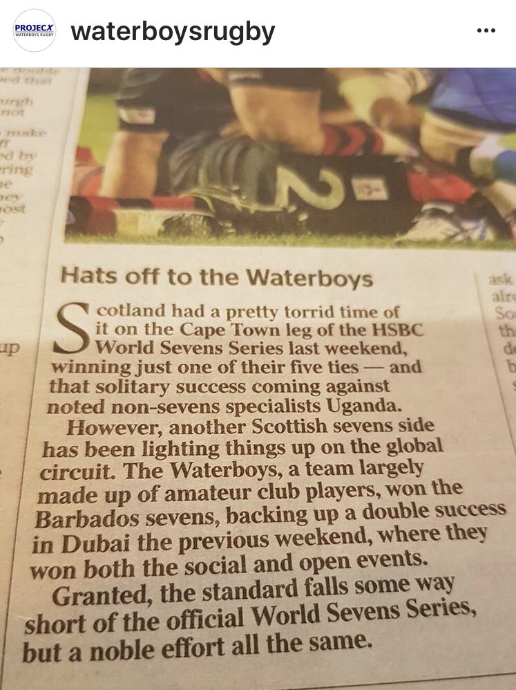 Credit where it’s due. <a href="/Samurai7s/">Samurai 7s</a> just want to say #GreatWork to <a href="/WaterboysRugby/">PROJECX Waterboys</a> <a href="/Dubai7s/">Emirates Dubai 7s</a> <a href="/Barbados/">Visit Barbados</a> 7s #HatTip
