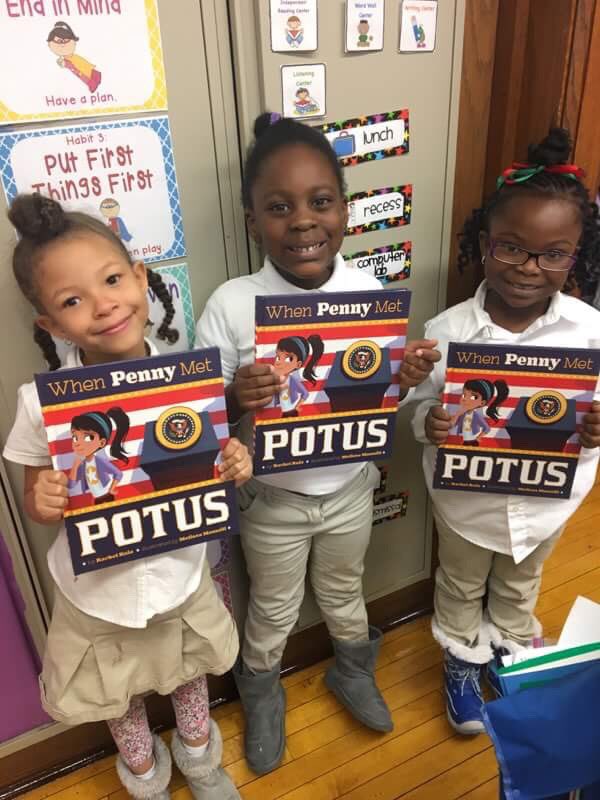 anitraschulte's tweet photo. Still have so many amazing pics to share! An entire class received #WhenPennyMetPOTUS yesterday! Thank you so much @rachelruizbooks @CapstonePub #HolidayPictureBookDrive @Buildscholars https://t.co/ani9kvtS8B