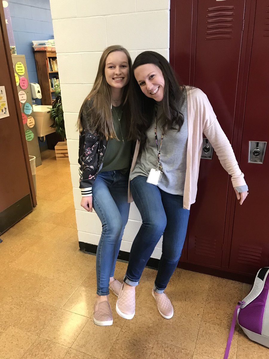 <a href="/gracelizabeth14/">Grace</a> and I were shoe twins today! Thanks, junior crew, for the lunch and homeroom conferences today. Your writing is fantastic, and I love spending the time with you. #princespride