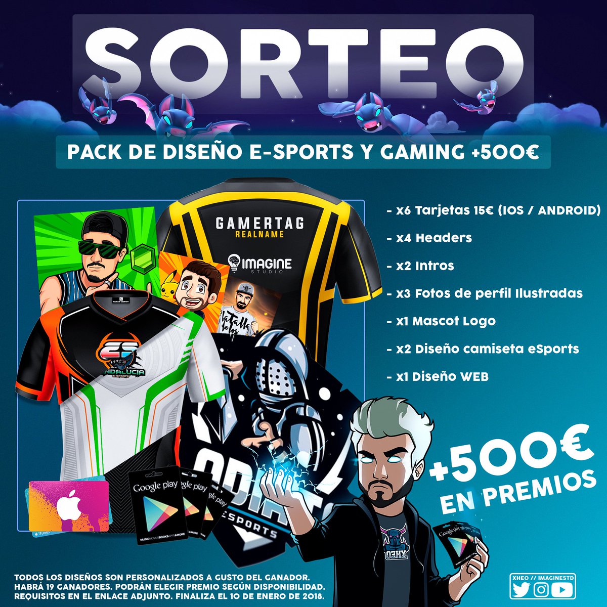 ¡SORTEO ESPECIAL NAVIDAD + 500€ EN PREMIOS!
RT AL TWEET 🔄⬇️Y CUMPLIR LOS REQUISITOS ⬇️
REQUISITOS: gleam.io/H5rOa/sorteo-e…
¡FINALIZA EL 10 DE ENERO Y HABRÁ 19 GANADORES!
#giveaway #Imagineyourworld 💡