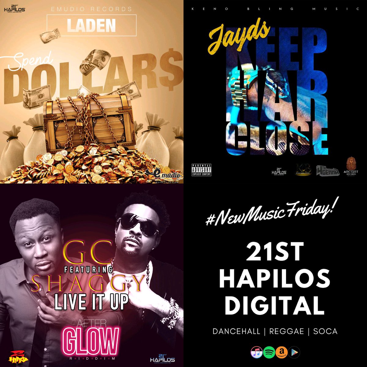 The_Malaika's tweet photo. 📣 @21stHapilos NEW HOLIDAY Reggae &amp; Dancehall Releases + Video Spotlight: #IOctane #Konshens, Tommy Lee &amp; #Masicka, #Jahmiel, #ChristopherMartin, #Laden, #JaydS and more.

Read full list https://t.co/MBHB03gD8o https://t.co/NKgKPxbBFN