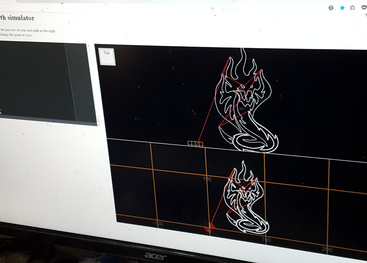 Ninja_CNC's tweet photo. Ninja CNC Machine @Ninja_CNC Testing G Code Tool Path #CNC #Maker #Makers https://t.co/tUb4reXUqt