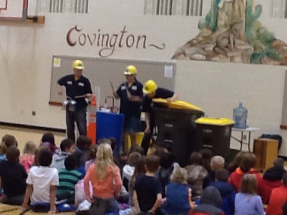 Dumpster drummers teaching about recycling  #FullSTEAMahead