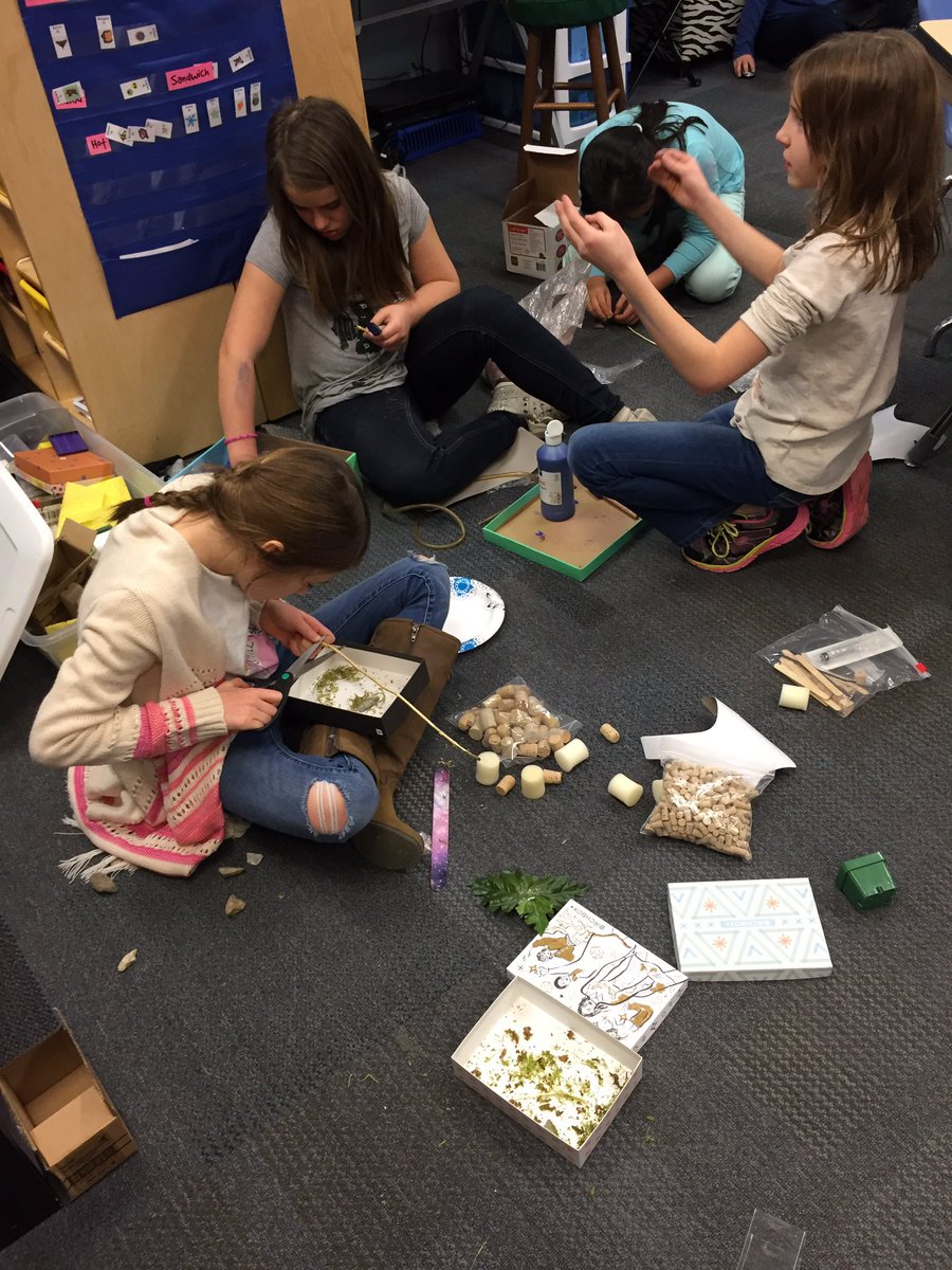 eaminogue's tweet photo. Getting into the junk tubs for book club projects. We've got doll makers, diaramas, puppet shows, artifacts from the 1400's, multi-sensory slideshows, you name it! https://t.co/unPF5LrrU9