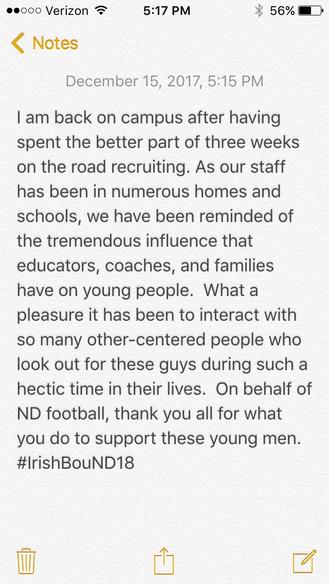 Thank you to all the families, coaches, and teachers that have supported the great young men that will make up this class!