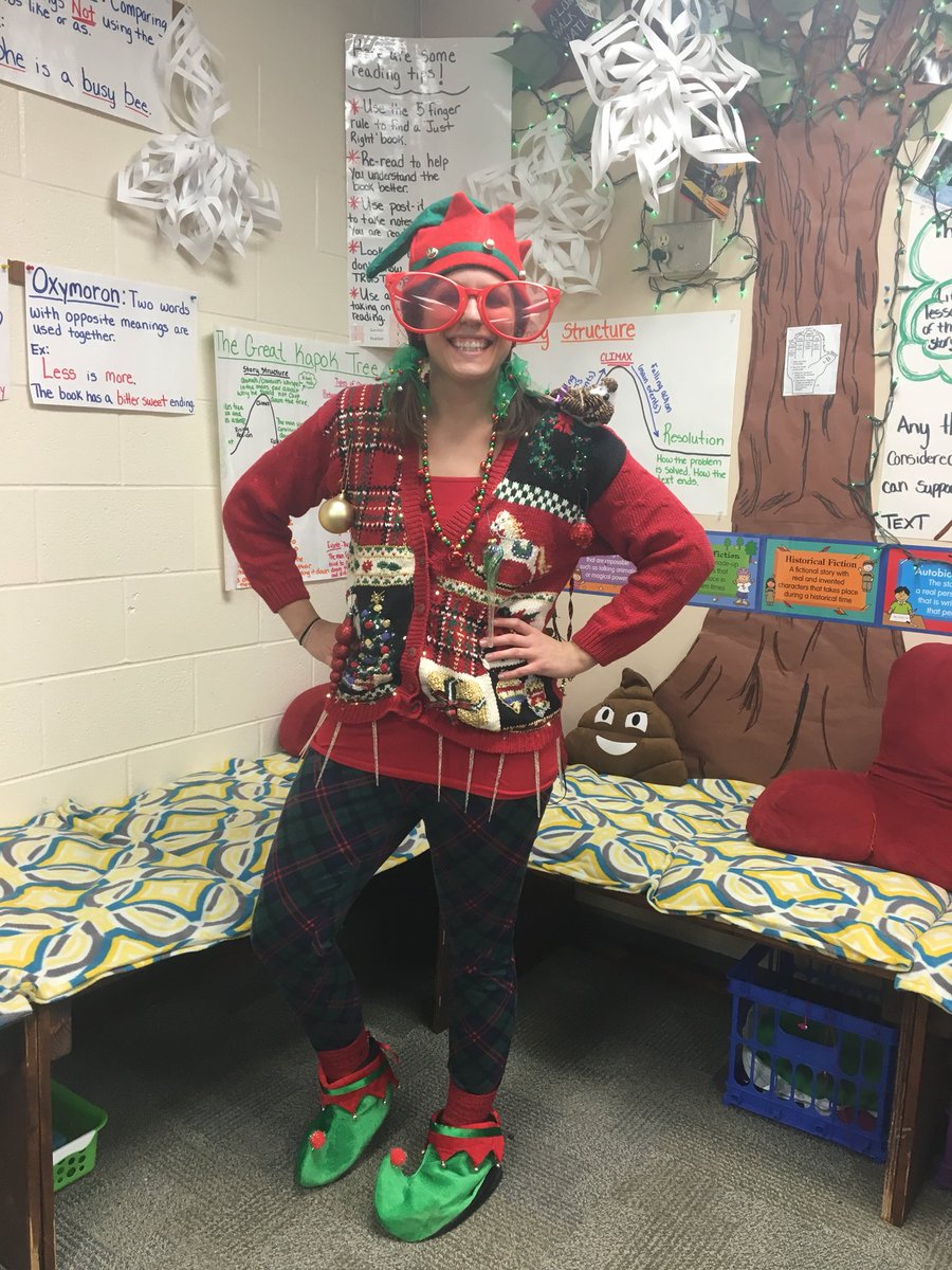 kjohnso112's tweet photo. #spiritday #crazyday #NationalUglySweaterDay @lifeatDC Having fun at work! https://t.co/MPD4aVvHv7