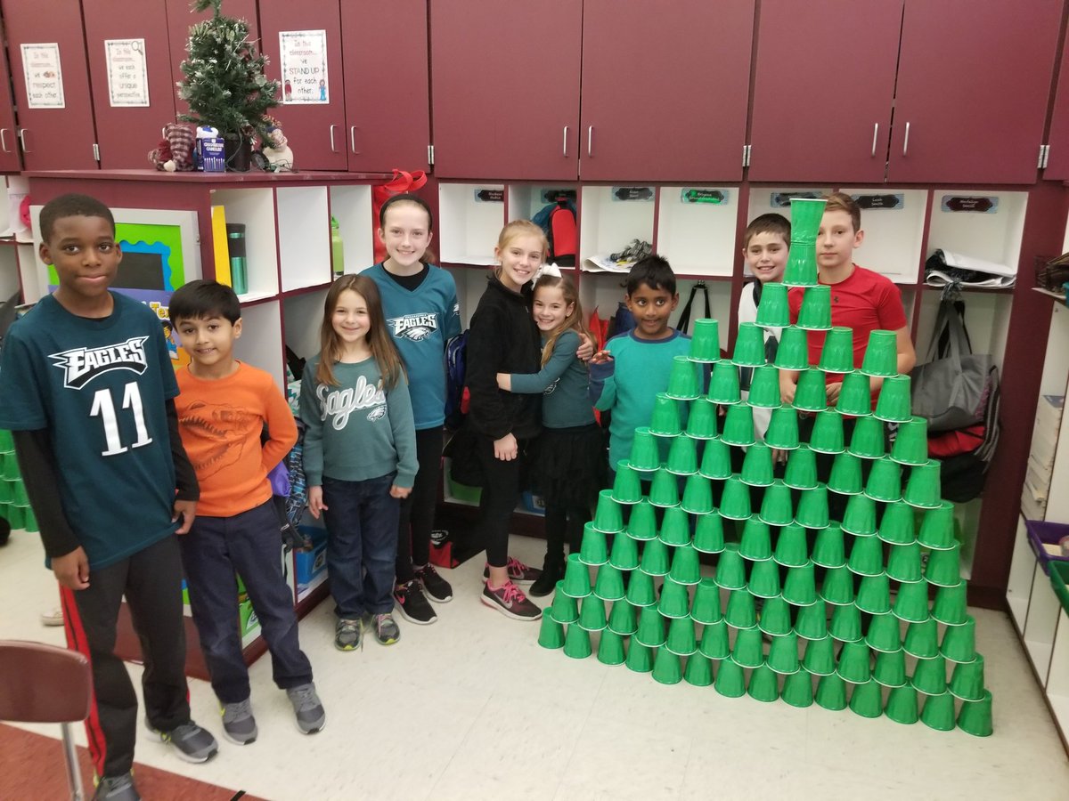 Holiday STEAM with our first grade buddies,  building trees out of cups.  How high can we go? <a href="/bethelspringsgv/">BSES</a>
