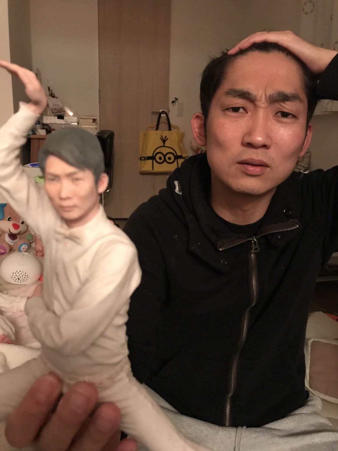 Non Style石田 3dプリンターで作った自分のフィギュアと顔入れ替えてみた 3dプリンター恐るべし T Co Pb9bupoetr Twitter