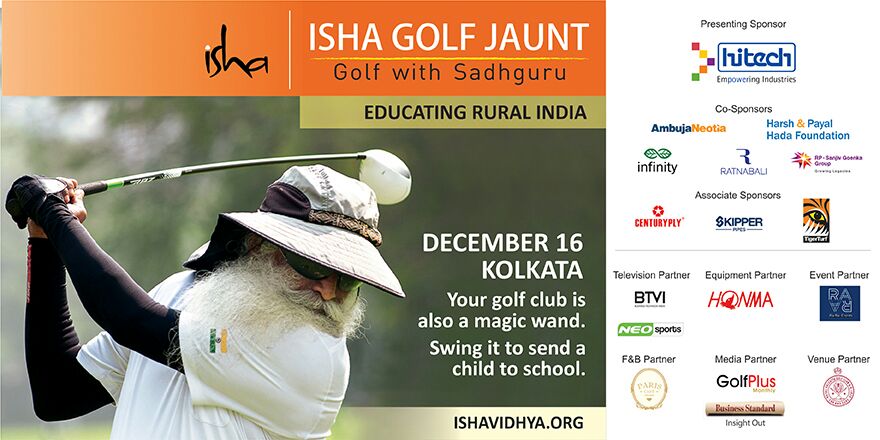 SadhguruJV's tweet photo. .@IshaVidhya Golf Jaunt is an attempt to rekindle hope in the shining eyes of our children who have been deprived of quality education, food &amp; opportunities for too long. –Sg  #TeeForIshaVidhya https://t.co/Q82hv0x47U