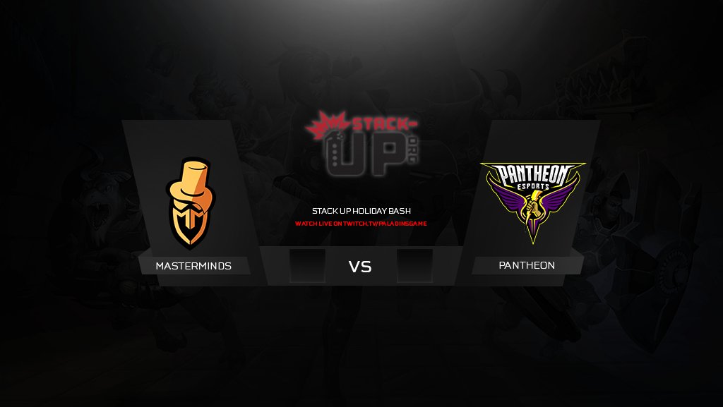mastermindsgc's tweet photo. [#Paladins] We are in the Grand finals of the @StackUpDotOrg #HolidayBash where we vs @EsportsPantheon in a Best of 5! 

📺https://t.co/5wZ8uPzZZh
⏲️now! https://t.co/D6sbvWZlIp
