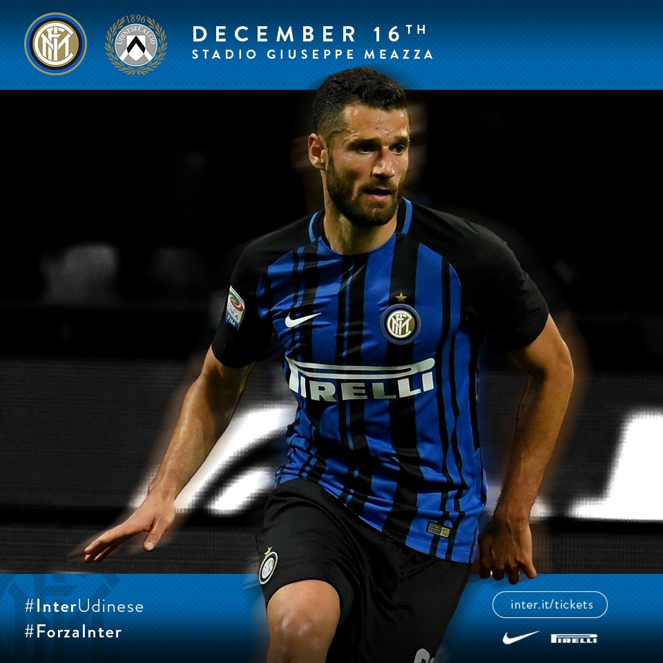 ⚽️ | Matchday 17 
🆚 | <a href="/Udinese_1896/">Udinese Calcio</a> 
📱 | #InterUdinese 
🏆 | <a href="/SerieA_TIM/">SerieA_TIM</a> 
⏰ | 21:00 WIB 
🏟 | Stadion Giuseppe Meazza 

#FORZAINTER ⚫️🔵 #InterIsComing