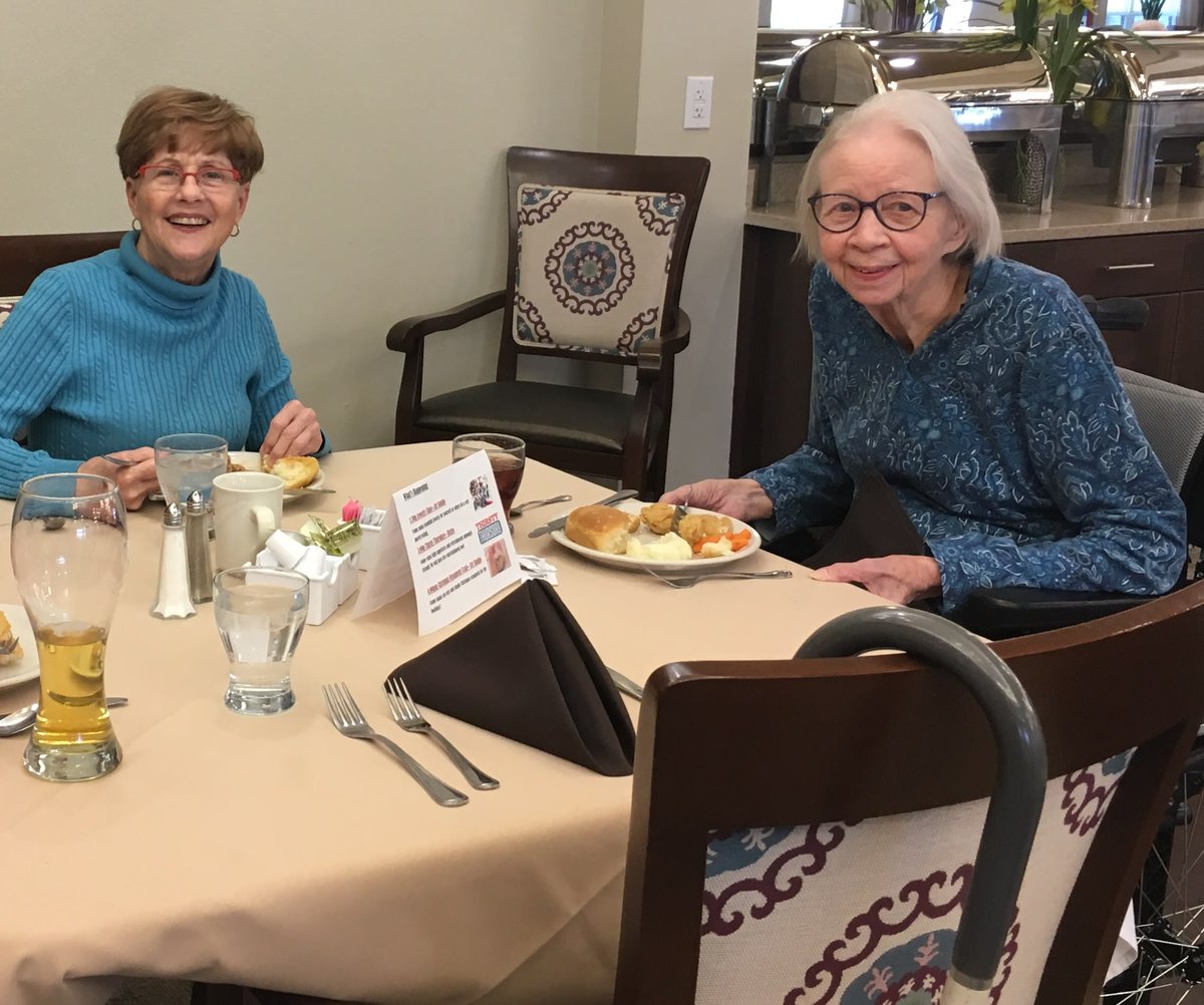 HeartisArlingto's tweet photo. New neighbors, Priscilla welcomed Betty to her first meal here. Welcome to our community, Betty! We are so happy to have you with us. #HeartisCulture. #FrontierCulture. https://t.co/o4kij3dksz
