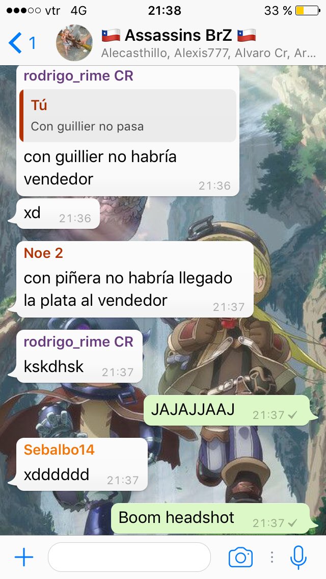 Nada que ver con CR pero tenia que subirlo 😂 mi grupo de wsp favorito por lejos donde ningun tema es tabu y se pasa bien!