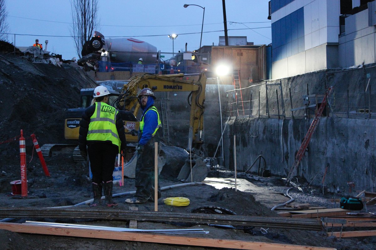 LEWISbuilds's tweet photo. Today was the ceremonial coin tossing as we placed the first building footings for 15th &amp; Market with Martin Selig Real Estate, KPFF Consulting Engineers - Seattle  and Perkins+Will https://t.co/KbY3UoTwMl