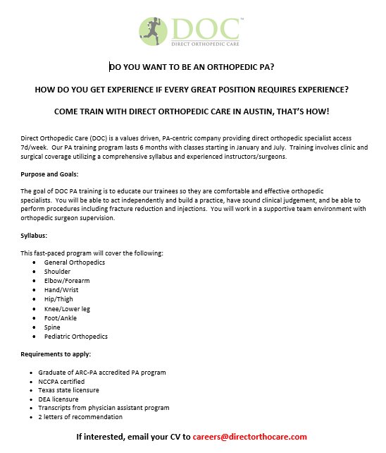 Direct Orthopedic Care Austin Austin Show